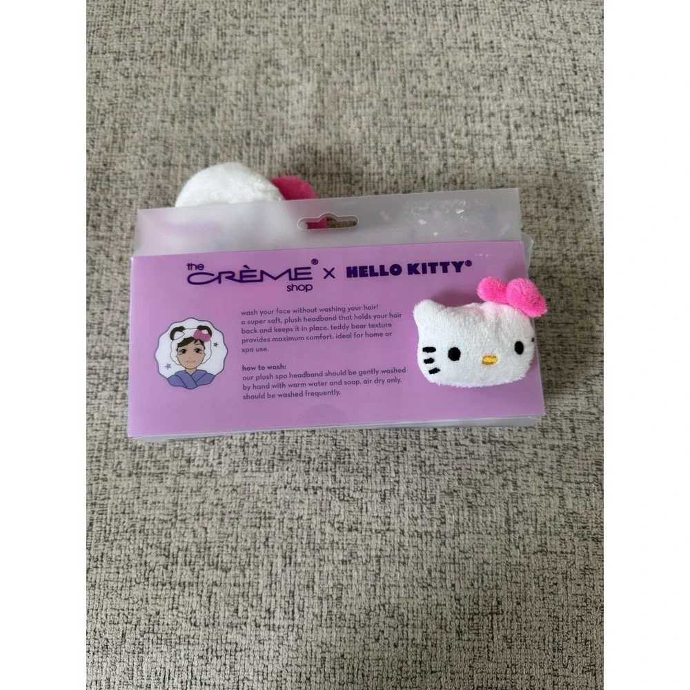 Hello Kitty New Plush Headband Spa Signature‎ Pink Bow  Sanrio